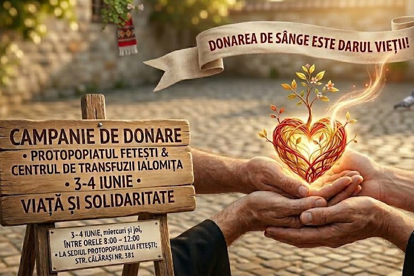 Fetești: Campanie donare sânge în zilele de 3 și 4 iunie