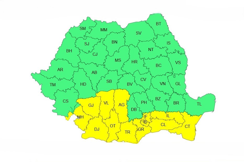 Ialomița nu scapă de vânt puternic până miercuri seară
